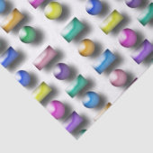 Mousseline Papier Tissu - Trois Formes Dimensionnelles (Détail)