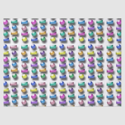 Mousseline Papier Tissu - Trois Formes Dimensionnelles (Recto)