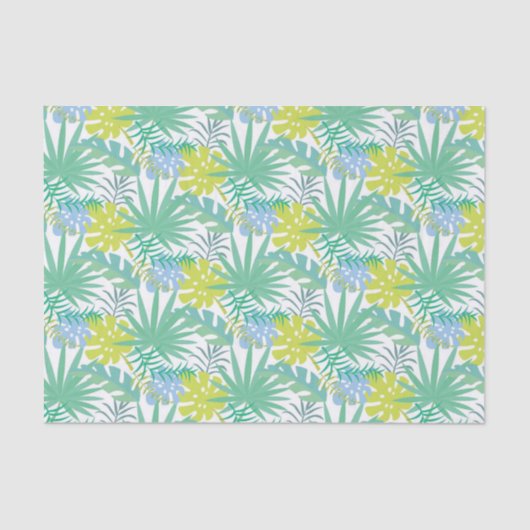 Mousseline Papier Tissu Tropical Design (Recto)