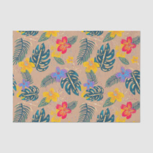 Mousseline Papier Tissu Tropical Holiday Christmas