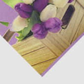 Mousseline Papier Tissu Tulipe Violet (Détail)