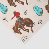 Mousseline Papier Tissu Turquoise, Broncs et Marques (Détail)