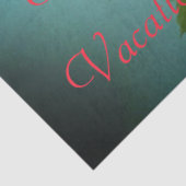 Mousseline Papier Tissu Turquoise et Rose Corail (Détail)