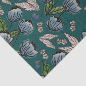 Mousseline Papier Tissu - Turquoise profond (Détail)