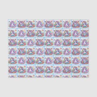 Mousseline Papier Tissu Unicorne Lumineux