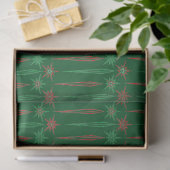 Mousseline Papier Tissu Vert Icicules Mid Mod (Cadeau)