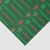 Mousseline Papier Tissu Vert Icicules Mid Mod (Détail)