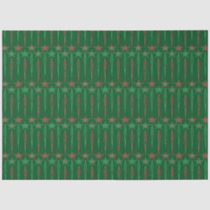 Mousseline Papier Tissu Vert Icicules Mid Mod