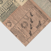 Mousseline Papier Tissu Vintage Ad Collage (Détail)