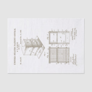 Mousseline Papier Tissu Vintage breveté vintage Bee Hive