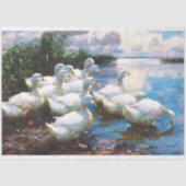 Mousseline Papier Tissu vintage Canards (Recto)