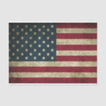 Mousseline Papier Tissu vintage Distorsion American Flag<br><div class="desc">Drapeau américain vintage en détresse</div>