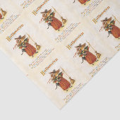 Mousseline Papier Tissu vintage Fun Little Witch (Détail)