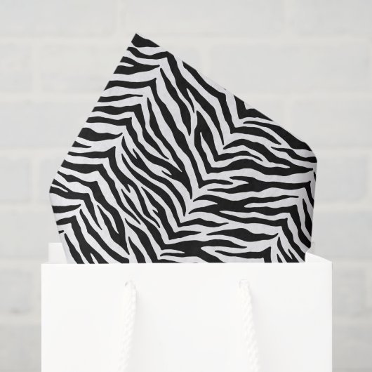 Mousseline Papier Tissu Zebra Print (Sac cadeau)