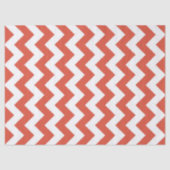Mousseline Papier Tissu Zigzag orange et blanc (Recto)
