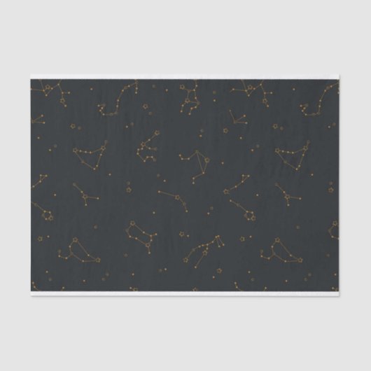 Mousseline Papier Tissu Zodiac (Recto)