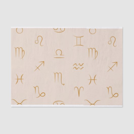 Mousseline Papier Tissu Zodiac (Recto)