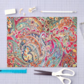 Mousseline Papier Tissu Zsa Paisley (Artisanat)