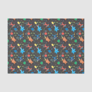 Mousseline Papier tissue arc-en-ciel tableau noir Copains de