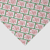 Mousseline Papier tissue avec timbre North Pole Express (Détail)