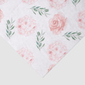 Mousseline Papier tissue cadeau Hydrangea rose  (Détail)