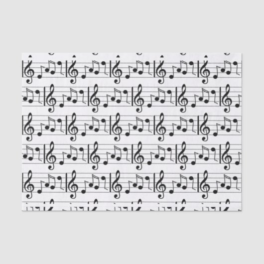Mousseline Papier Tissue de note de musique (Recto)