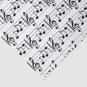 Mousseline Papier Tissue de note de musique (Détail)