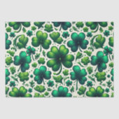 Mousseline Papier tissue pour cadeau de la Saint-Patrick Trèf (Recto)
