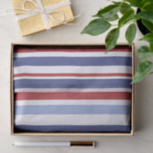 Mousseline Papier tissue rayé rouge blanc bleu (Cadeau)