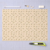 Mousseline Papier tissue vert feuillage abeille miel couleur (Artisanat)