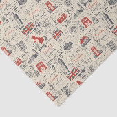 Mousseline Papier Tissue vintage Londres (Détail)