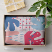 Mousseline Papier Tissus Abstrait rose (Cadeau)