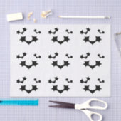 Mousseline Papier Tissus Black Bats (Artisanat)