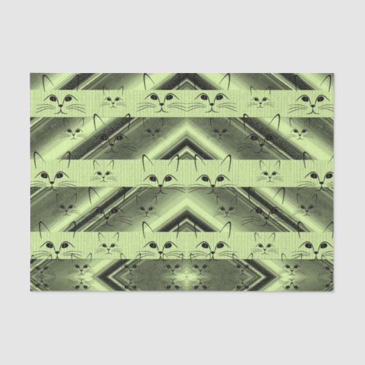 Mousseline Papier Tissus Cat (Recto)