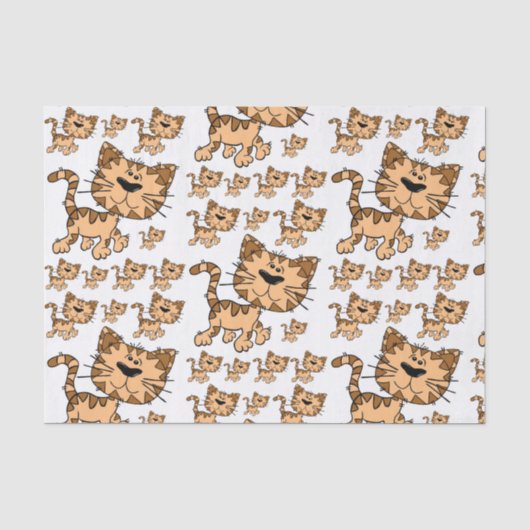 Mousseline Papier Tissus Cat (Recto)