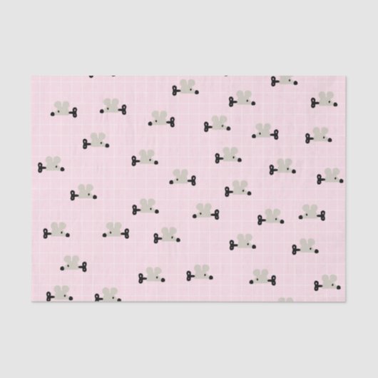 Mousseline Papier Tissus Cute Mouse Toy (Recto)