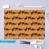 Mousseline Papier Tissus de chats noirs (Artisanat)