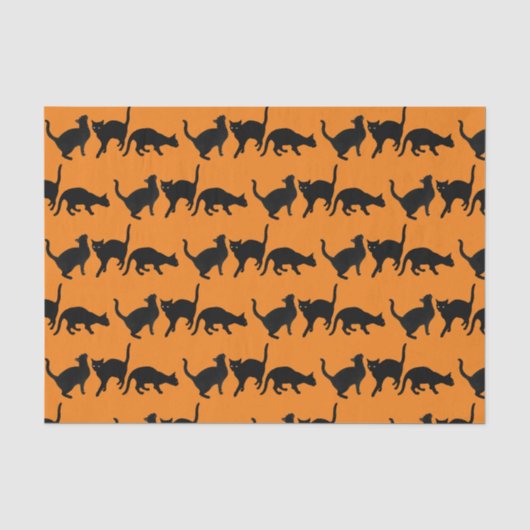 Mousseline Papier Tissus de chats noirs (Recto)