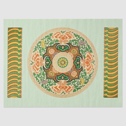 Mousseline Papier Tissus de conception asiatique n° 1 (Recto)