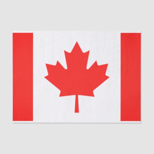 Mousseline Papier Tissus Du Drapeau Canadien (Recto)