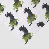 Mousseline Papier Tissus Hula Cat (Détail)
