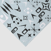 Mousseline Papier Tissus Moderne Du Milieu Du Siècle Bleu (Détail)