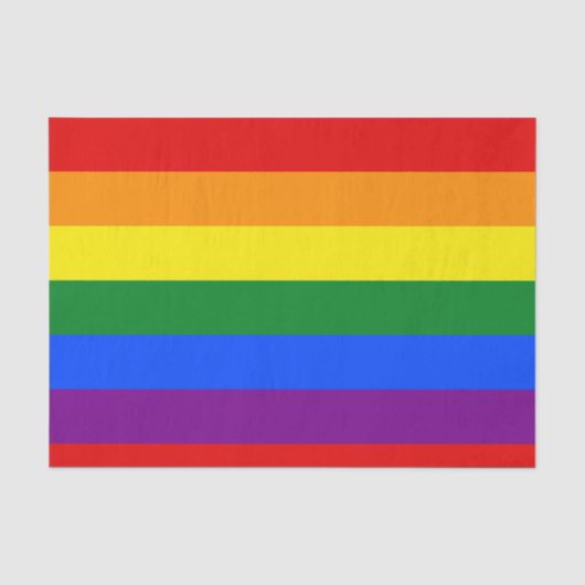 Mousseline Papier Tissus Rainbow Flag (Recto)