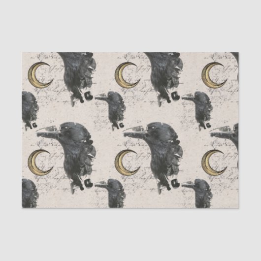 Mousseline Papier Tissus Raven Alchemy (Recto)