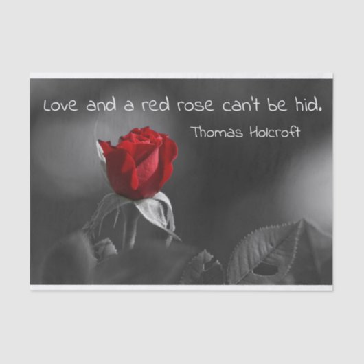 Mousseline Papier Tissus Red Rose (Recto)