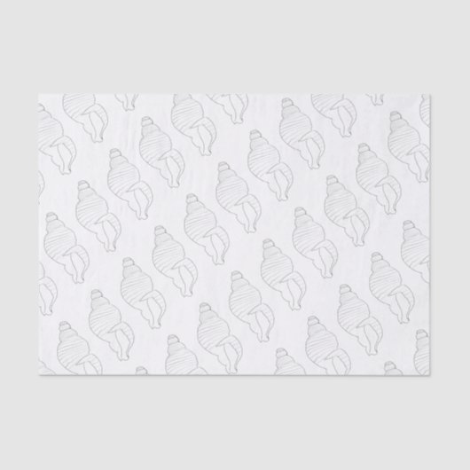 Mousseline Papier Tissus Sea Shell  (Recto)