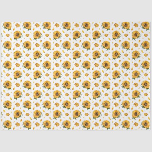 Mousseline Papier Tissus Sunflower (Recto)