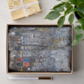 Mousseline Papier Tissus vintage Paris Femmes (Cadeau)