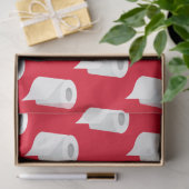 Mousseline Papier Toilet Roll Funny Quarantine Thème Rouge (Cadeau)