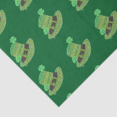 Mousseline Papier vert casquette de chevron leprechaun (Détail)
